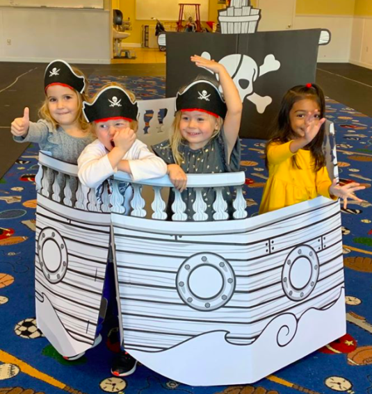 Pirate ship play acting